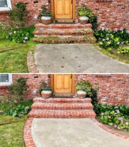 Aptos brick and concrete cleaning