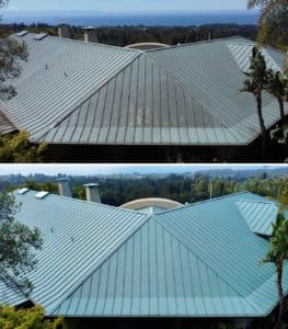 Aptos standing seam metal roof cleaning