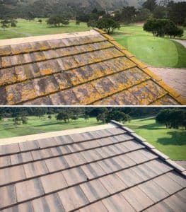 Carmel concrete flat tile roof cleaning