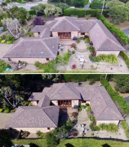 Carmel flat tile roof cleaning