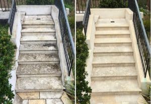 Pebble beach marble stair restoration