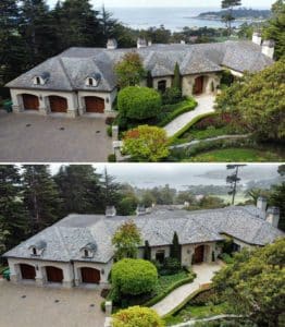 Pebble beach slate cleaning