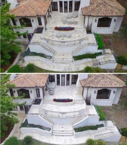 Pebble beach terraced marble balcony cleaning