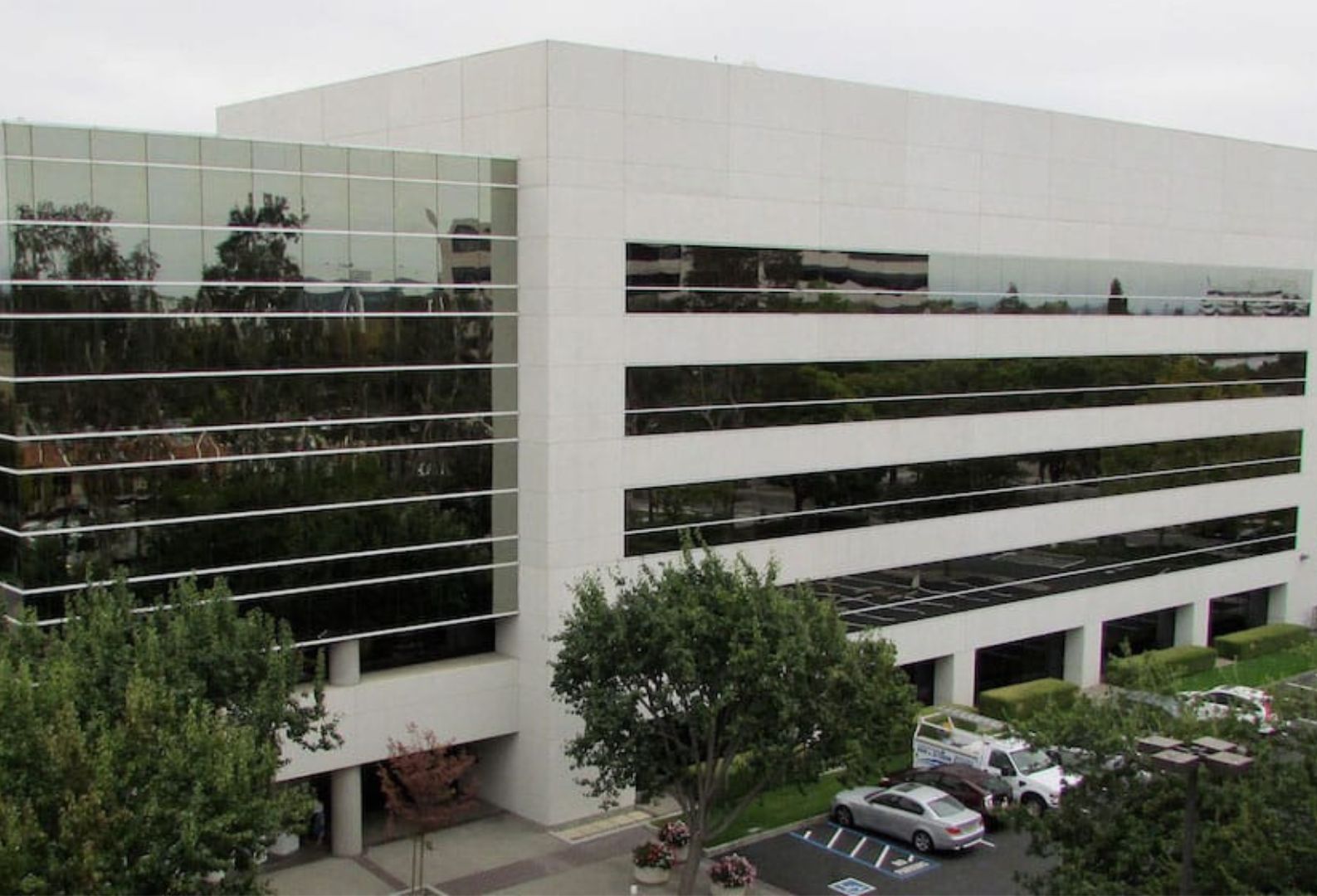 Commercial building exterior after cleaning — pacific exterior