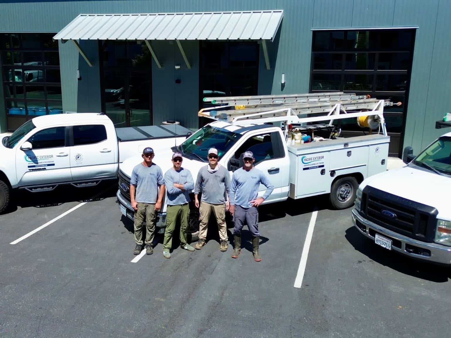 Pacific exterior crew and service trucks