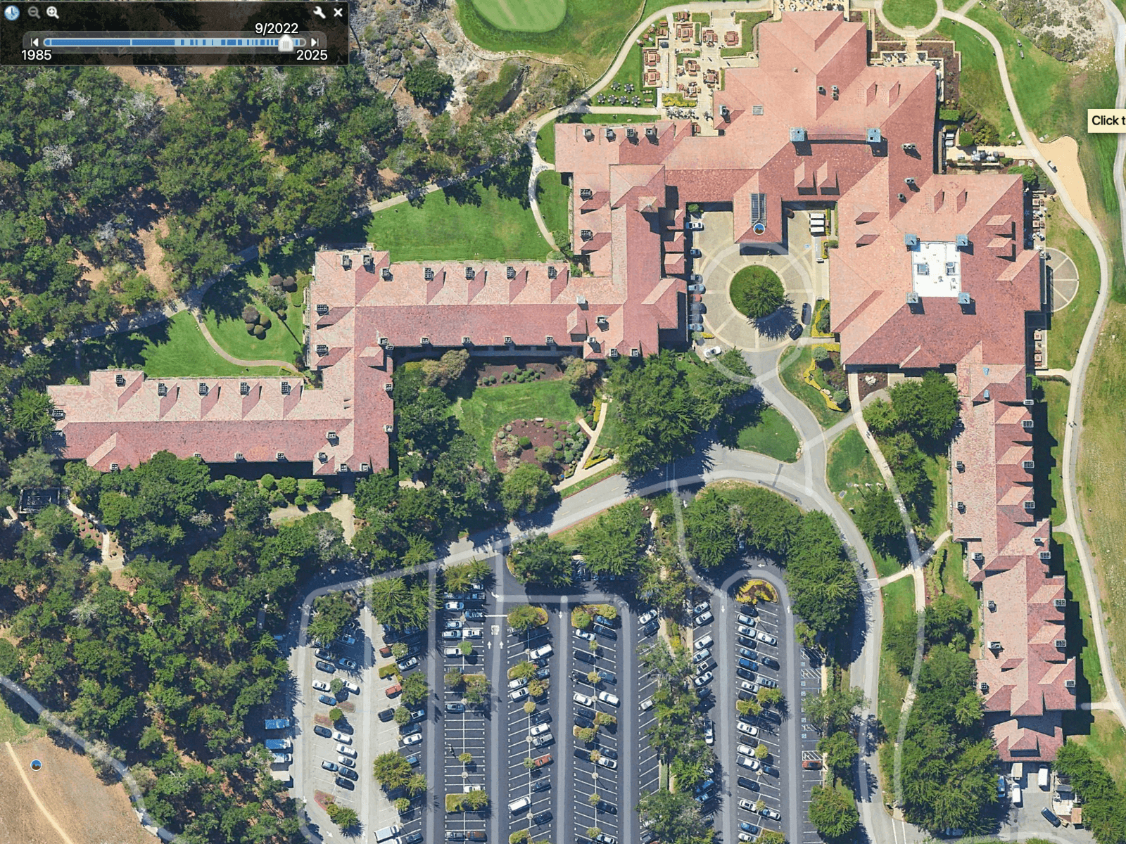 Aerial view commercial building roof